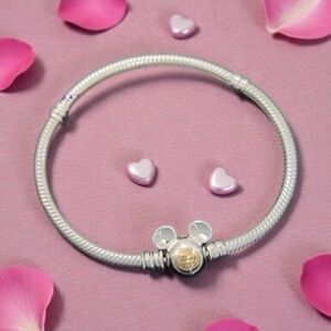 Silver 925 and Gold Charm Bracelet